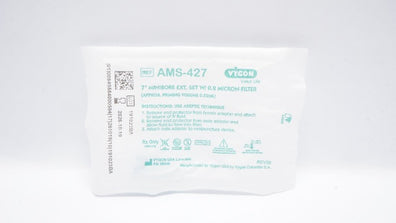 Vygon AMS-427 Value Life 7inch Minibore Extension Set W/0.2 Micron Filter